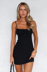 On The Cover Mini Dress Black