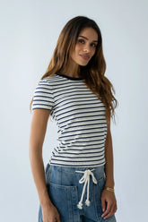 Ashtyn Striped Top in Teal