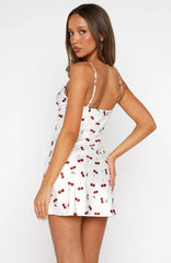 Let's Get Going Mini Dress Cherry