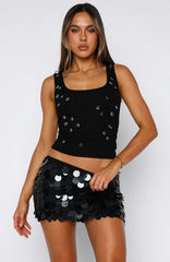 Brat Girl Summer Tank Black