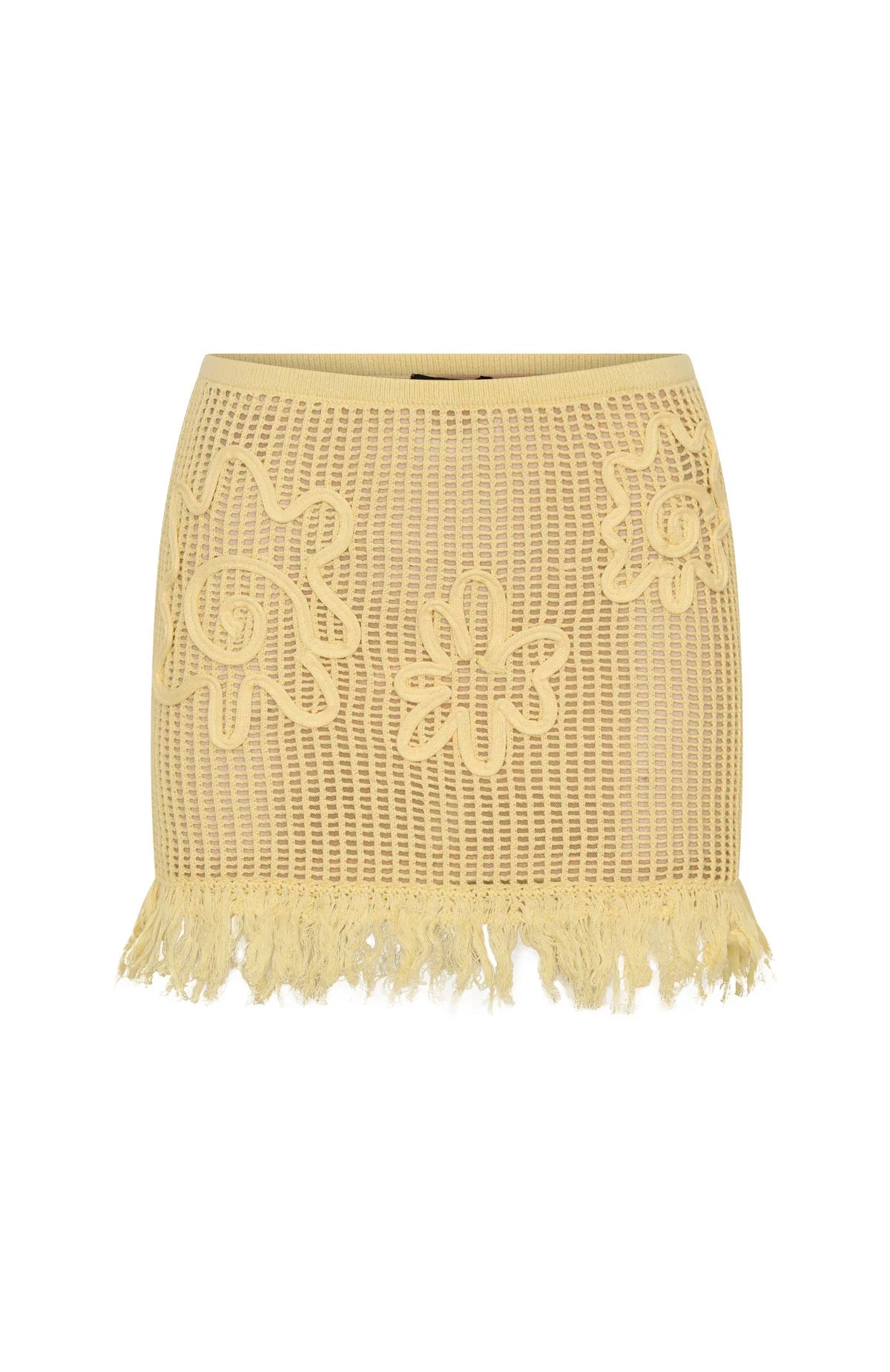 Living Loud Knit Mini Skirt Lemon